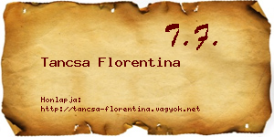 Tancsa Florentina névjegykártya